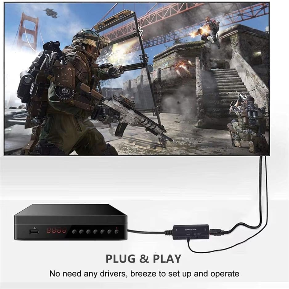 Ga95 Scart to Hdmi 1080p HD AV Video Çevirici Dönüştürücü Adaptör