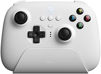 8Bitdo Hall Effect 2.4G Controller ve Şarj - Beyaz Windows, PC Ipad Uyumlu