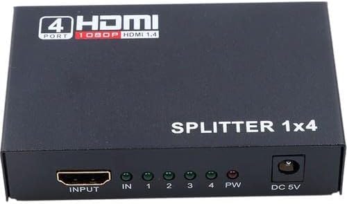 Plus PX-5004 1080P 2K 4K UHD 4 Port HDMI Splitter (Adaptörlü)