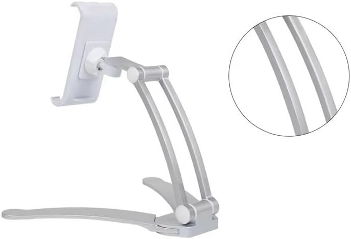 2’si 1 Arada Tablet ve Telefon Standı – Masaüstü ve Duvar Montajlı, Ayarlanabilir Çok Fonksiyonlu Tutucu TŞS01 (Gümüş)