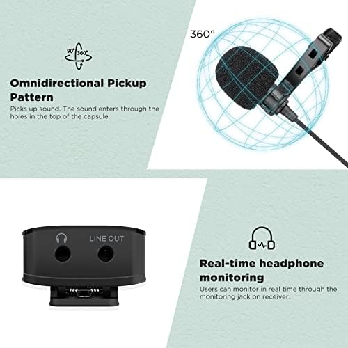 BY-XM6-S1 Kablosuz Yaka Mikrofonu