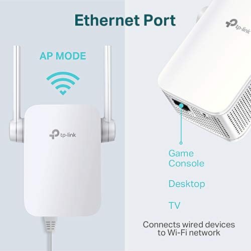 TL-WA855RE, N300 Mbps Wi-Fi Menzil Genişletici, 2 Harici Anten ve 1 Ethernet Bağlantı Noktalı Wi-Fi Güçlendirici/Hotspot, Access Point Modu, Tüm Wi-Fi Yönlendiriciler ile Çalışır