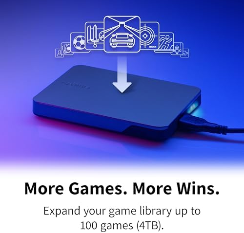 Canvio Gaming 1TB taşınabilir harici sabit disk, USB 3.2, Play Station ve Xbox için, siyah (HDTX210EK3AA)