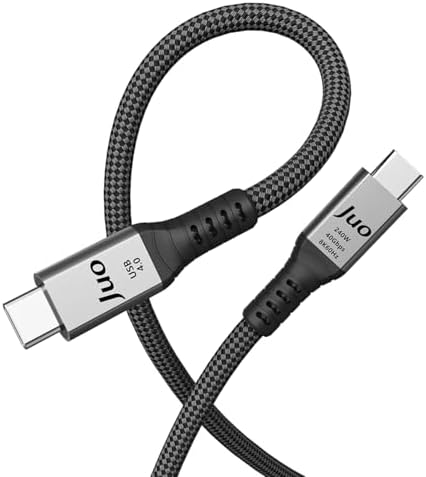 USB 4.0 240W 40Gbps Thunderbolt 4 8K 60Hz USB-C Görüntü Aktarım ve Type-C Hızlı Şarj ve Data Kablosu 1 Metre