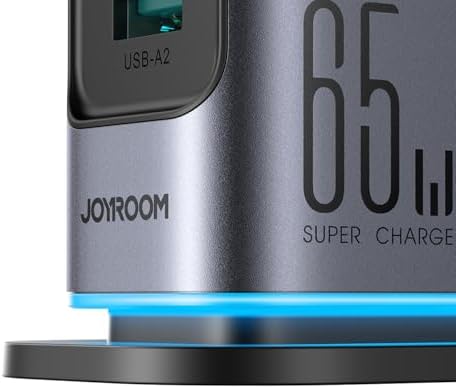 65W GaN Çok Portlu Şarj İstasyonu, 4 USB-A Portu, 2 USB-C Portu, 1,5 m Kablo