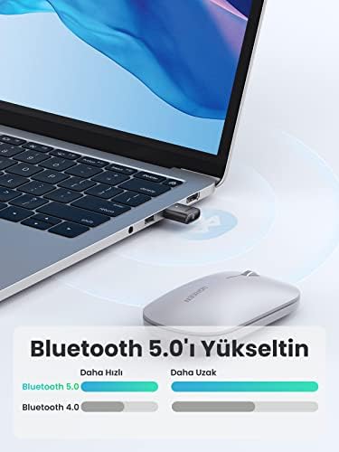 Bluetooth 5.0 Adaptör PC için USB Bluetooth Dongle İle Uyumlu Windows 11/10/8.1/7, PS5/PS4 Pro X Box One S Denetleyici, Kulaklık, Kulaklık, Hoparlör vb.