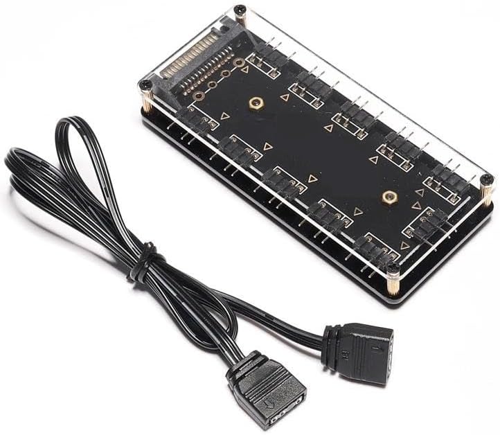 Rgb Led 3 Pin 11 Port 5V Sata Power Güç Fan Çoklayıcır Şerit Hub Kablo Splitter