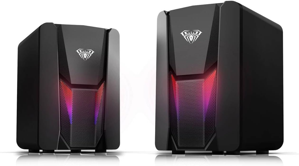 Aula N-108 1+1 USB/Aux 2.0 RGB Masaüstü Gaming Oyuncu Hoparlör Speaker Ses Sistemi