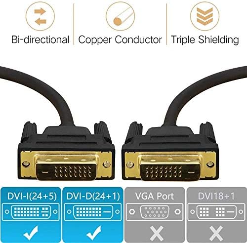 Dvi To Dvi Monitör Ekran Kablosu 1.5 Metre Ara Bağlantı Dvi-D 24+1 4577