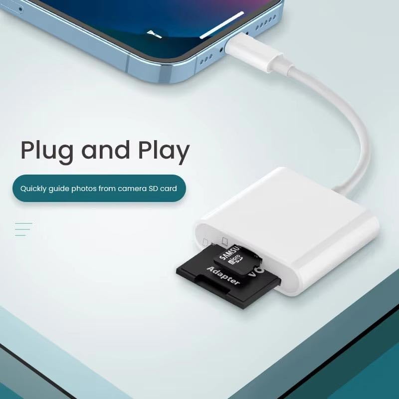 GA27 i-OS i-Pad ve i-Phone Uyumlu 8 Pin Lighting Çevirici Adaptör Micro SD ve SD Kart Okuyucu (8 Pin)