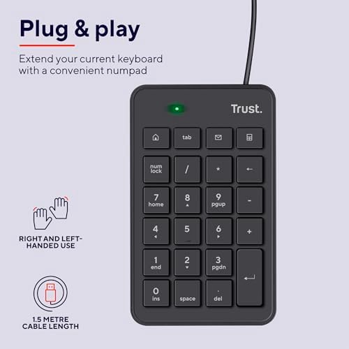 22221 Xalas Usb Sayısal Mini Klavye, Siyah