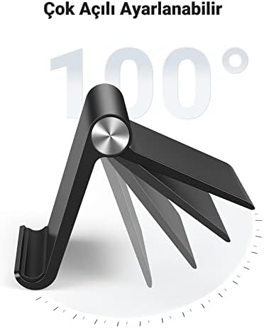 Katlanabilir Tablet Standı iPad MediaPad ile Uyumlu Tablet Tutacağı Surface Galaxy Tab (Siyah)